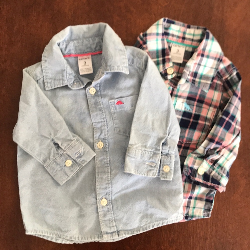 Carter 3 Month boy colored shirt - Set of 2